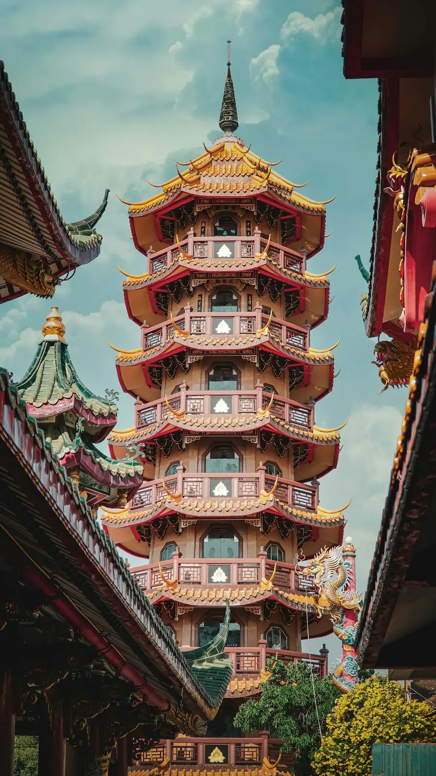 Templo e pagode Chee Chin Khor em Bangkok, na Tailândia